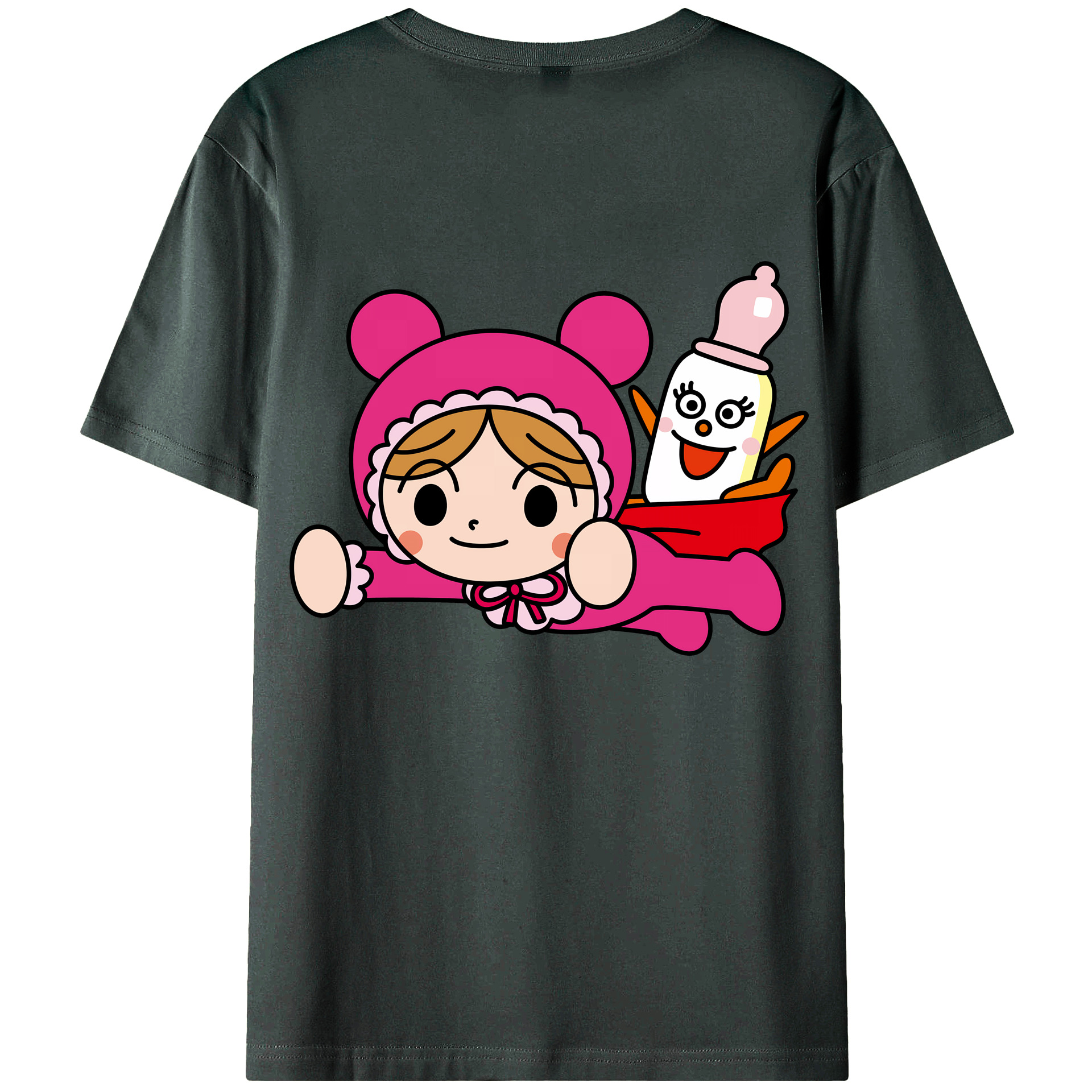 （画像用） アンパンマン Anpanman 綿100％ メンズ半袖Tシャツ（バックプリント） 通気性